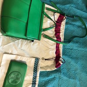 Tory Burch purse and matching wallet.